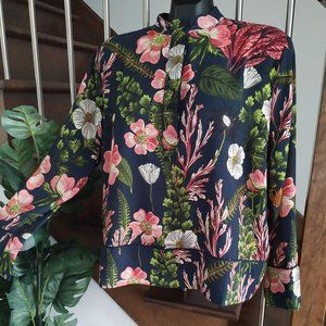 H&M semi sheer floral blouse/tunic